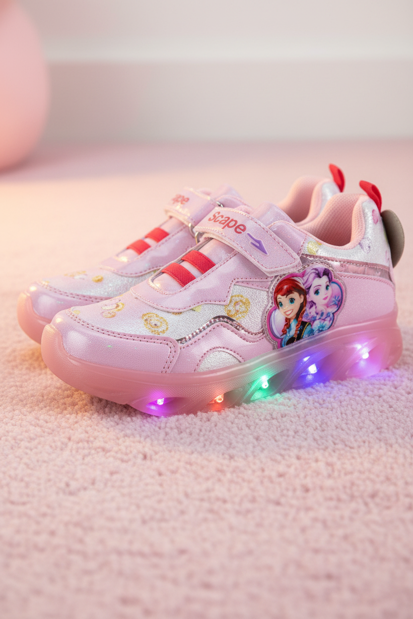 Tenis Princesa Luces Led Casual Niña Scape 08175