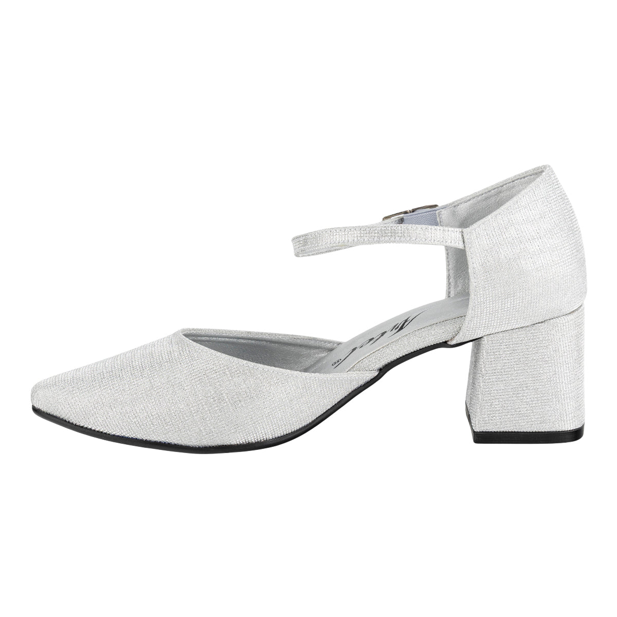 Zapatilla Plata Glitters Fiesta Graduación Para Mujer Artel 08862