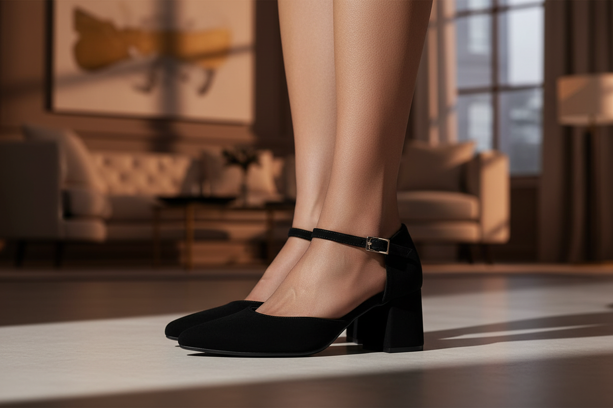 Zapatilla Tacón Grueso Para Mujer Artel 08863