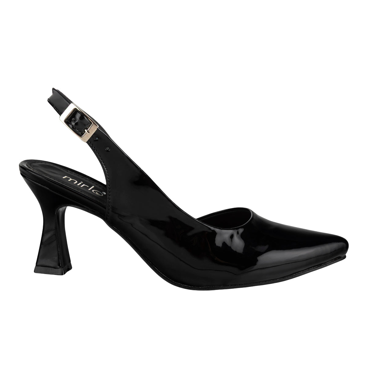 Zapatillas Slingback Tacón Acampanado Para Mujer 08989