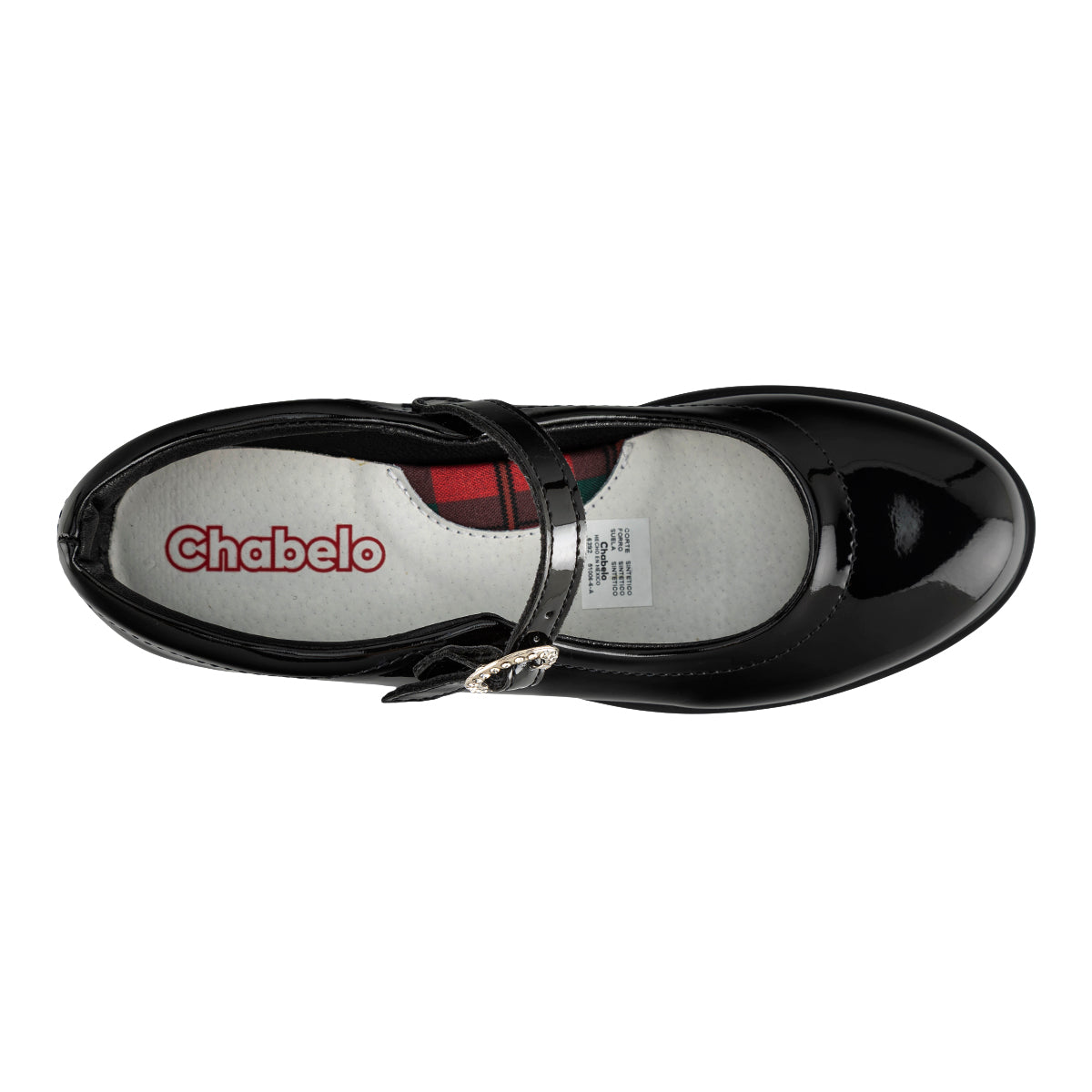 Zapato Chabelo Escolar Para Junior Niña Charol 08950