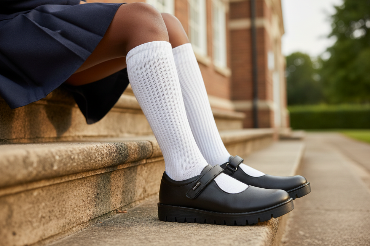 Zapato Coqueta Escolar Piel Para Niña 08860