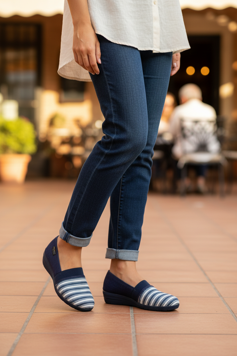 Zapato Cuña Casual Para Mujer Extra Confort 06519