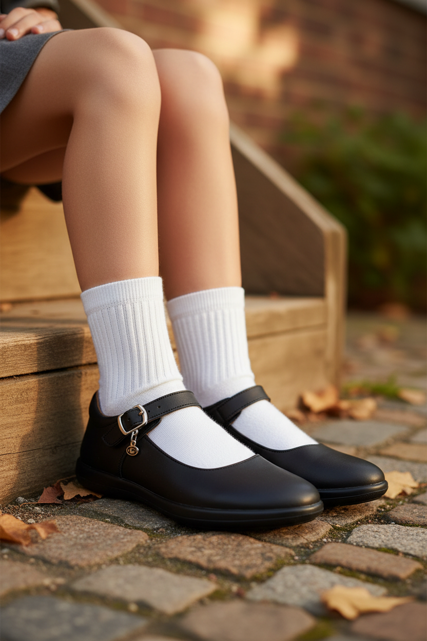 Zapato En Piel Escolar Para Niña Coqueta 08857