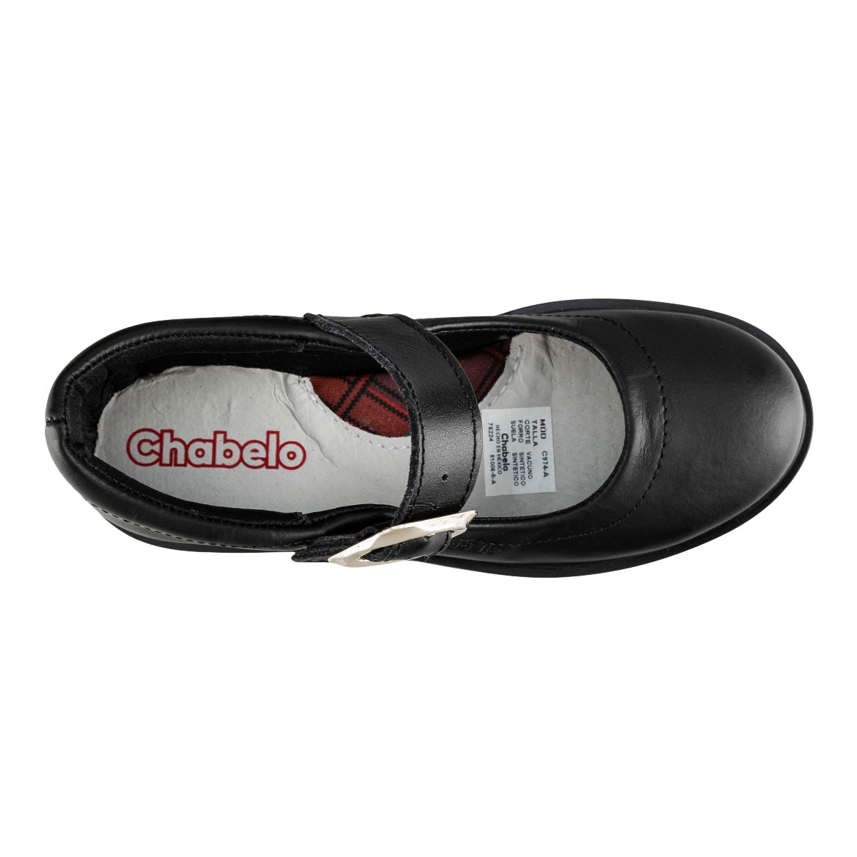 Zapato Escolar Chabelo Con Hebilla Para Niña 07225