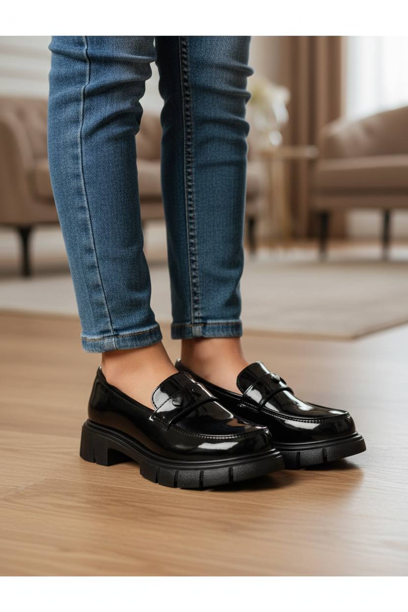 Zapato Escolar Charol Casual Joven Blasito 04871 - Tres Reyes Zapaterías - México