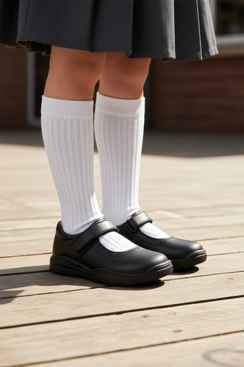 Zapato Escolar Coqueta Para Niña Piel 07214