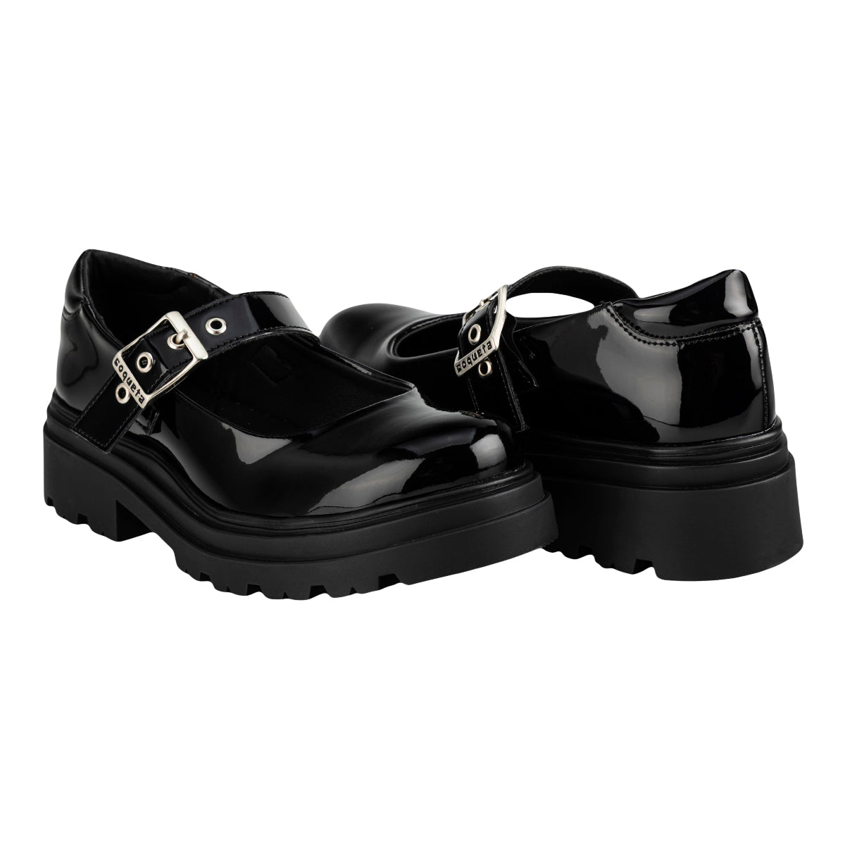 Zapato Escolar Coqueta Para Niña Tacón Chunky Junior 07210 Coqueta Escolar Coqueta Calzado con Estilo en México