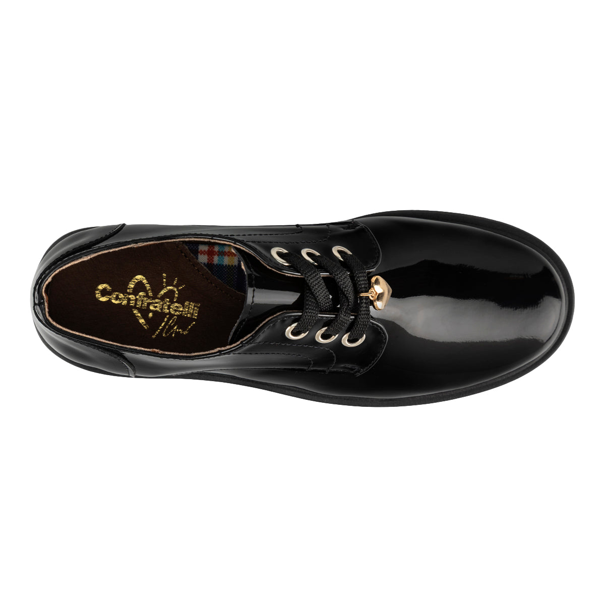 Zapato Escolar Cordones Para Niña Confratelli 08897