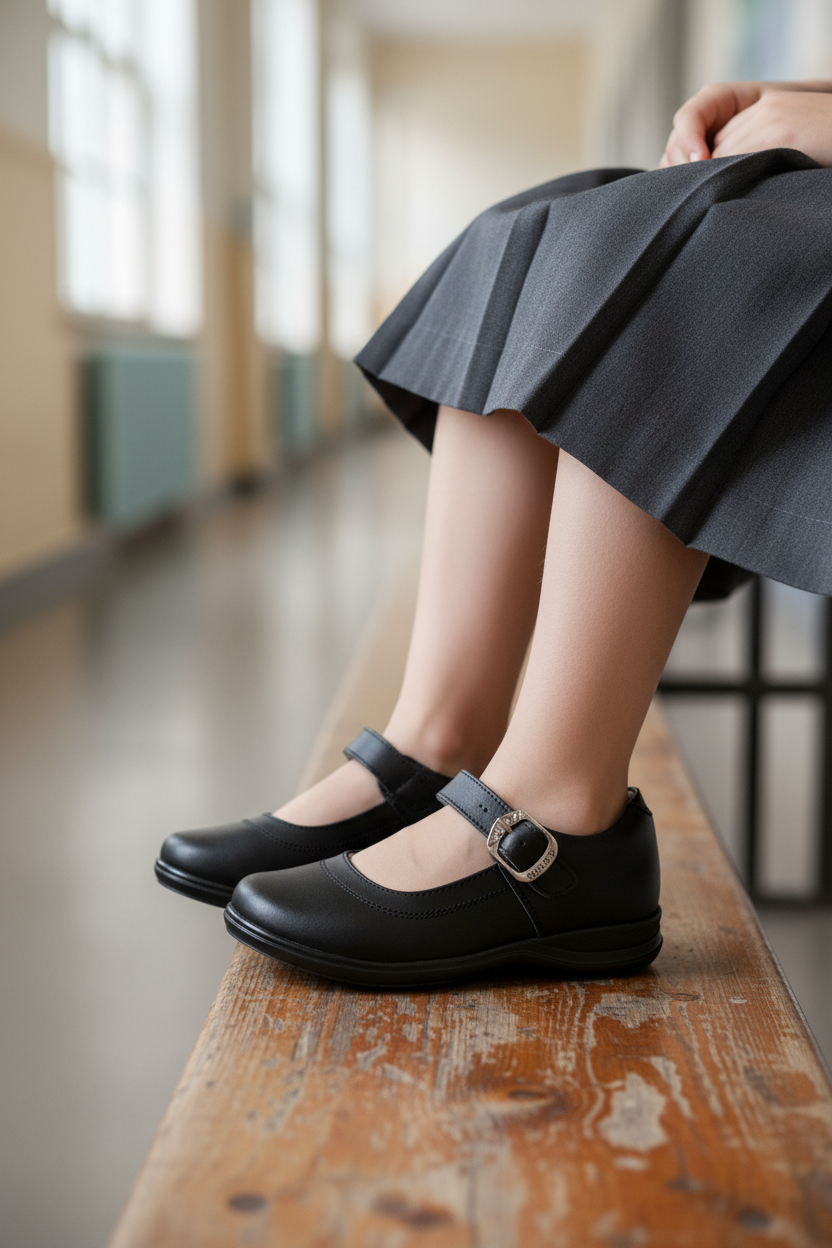 Zapato Escolar Correa Para Niña Dkhhappy Shoes 08910