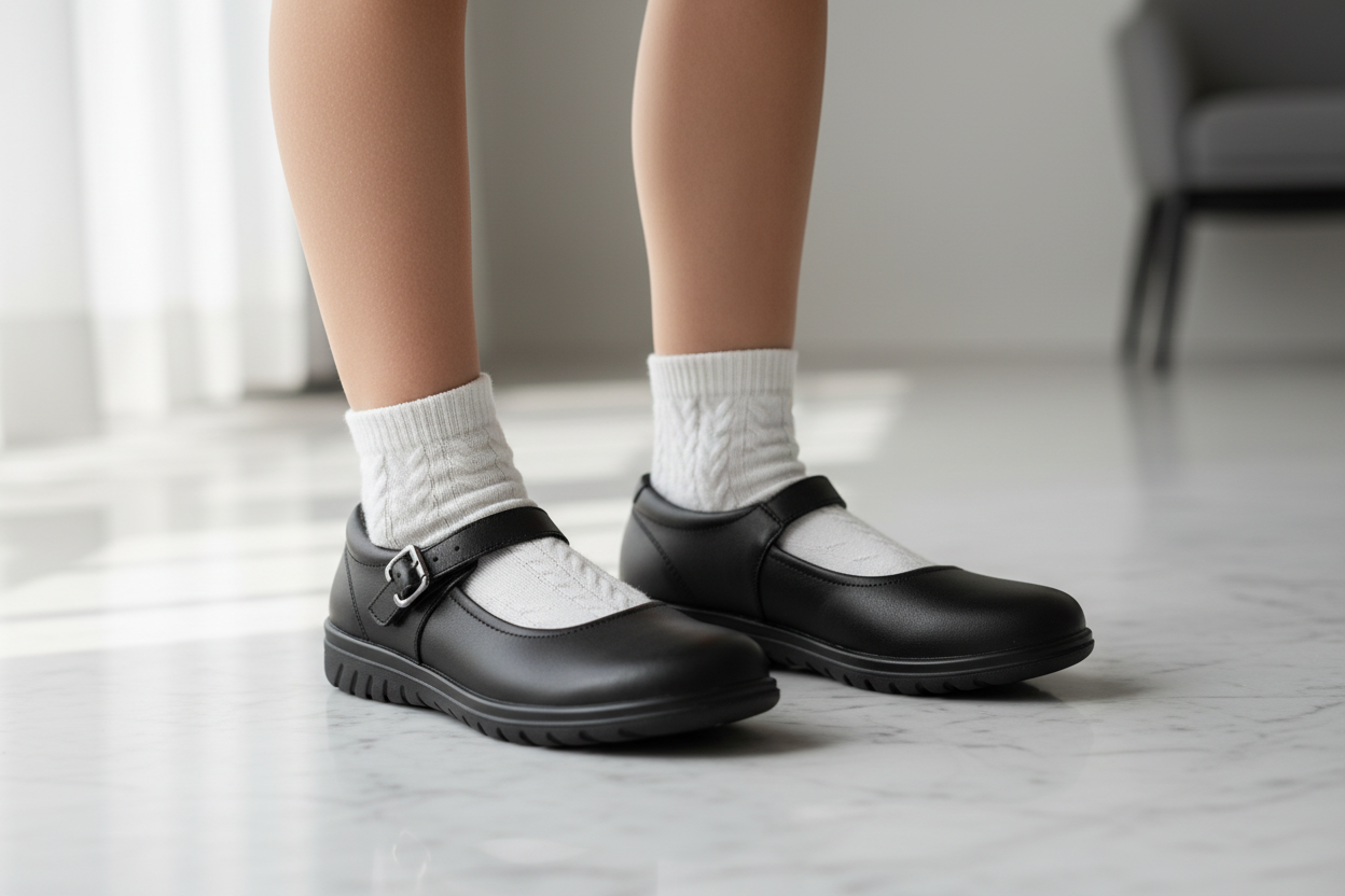 Zapato Escolar Flexi Para Niña Junior Ajustable 05541