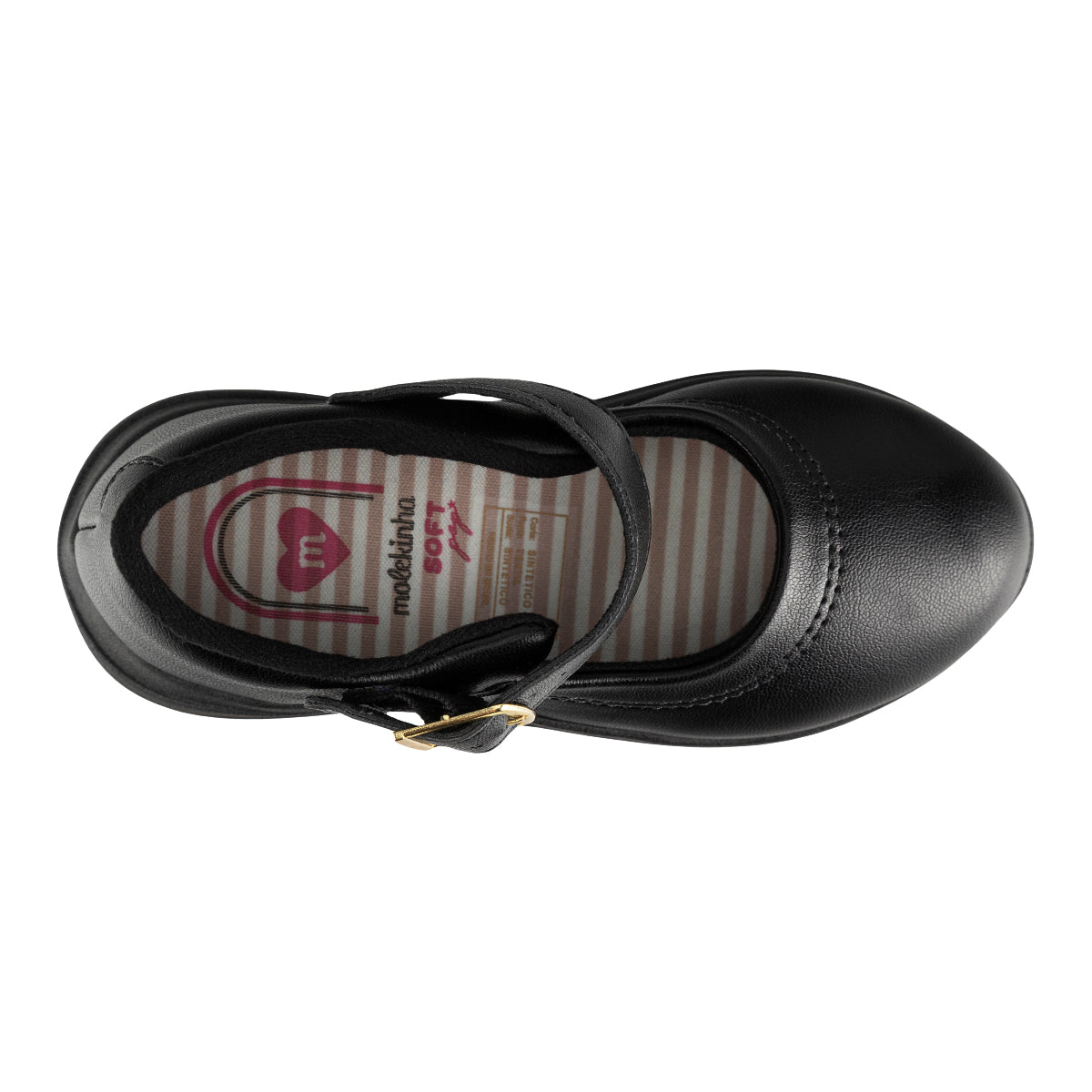 Zapato Escolar Mary Jane Para Niña Molekinha 08932