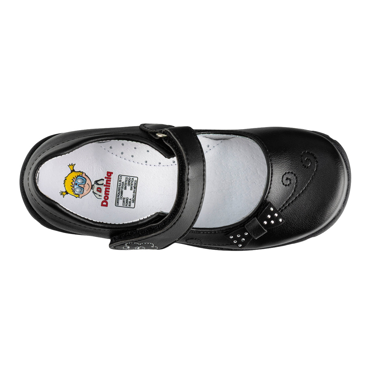 Zapato Escolar Moño Mary Jane Para Niña Dominiq 08975