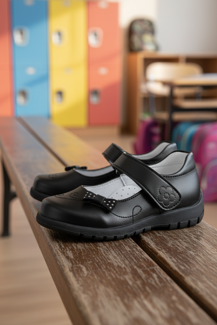 Zapato Escolar Moño Mary Jane Para Niña Dominiq 08975