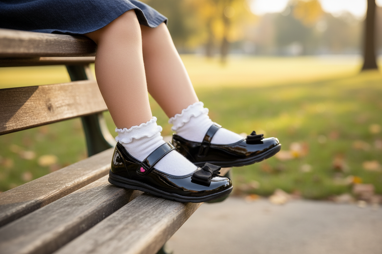 Zapato Escolar Moño Para Junior Niña  Nick & Wick 08971
