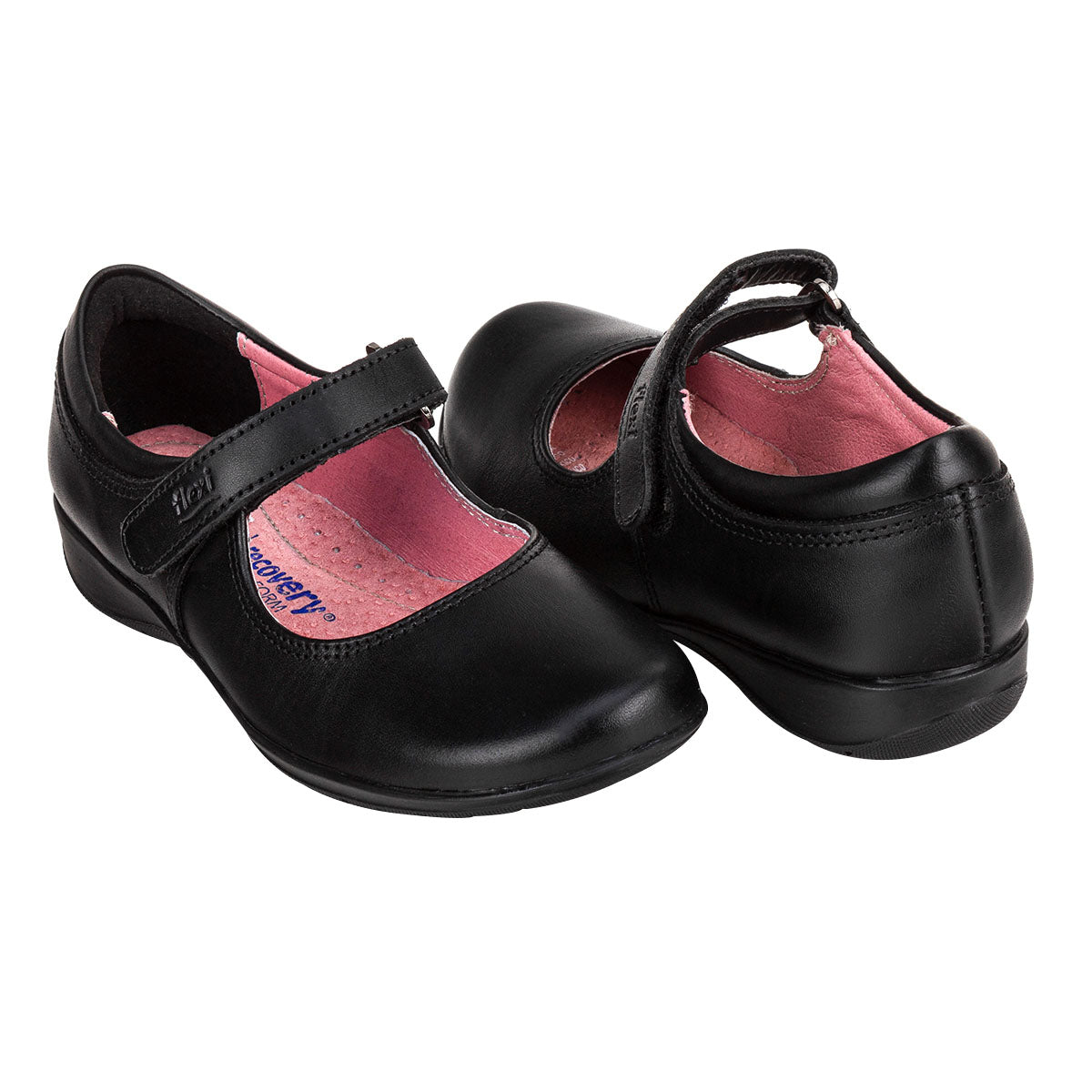Zapato Escolar Negro Velcro Niña Flexi 00834