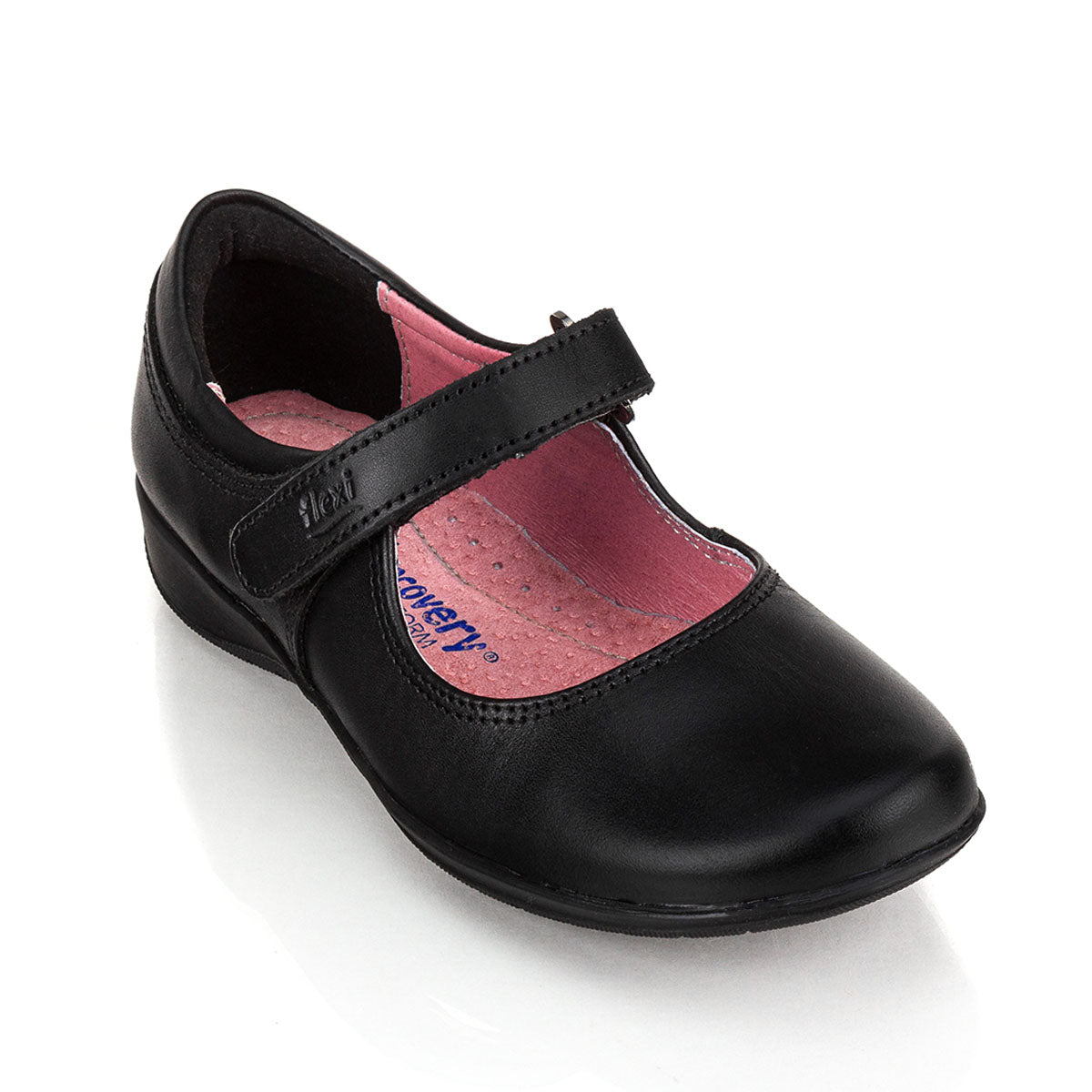 Zapato Escolar Negro Velcro Niña Flexi 00834