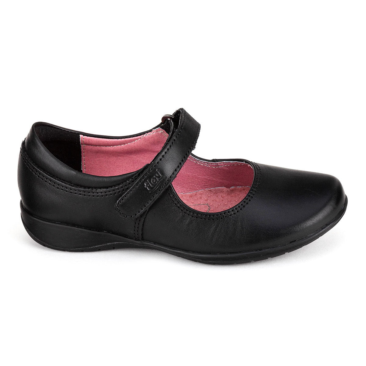 Zapato Escolar Negro Velcro Niña Flexi 00834