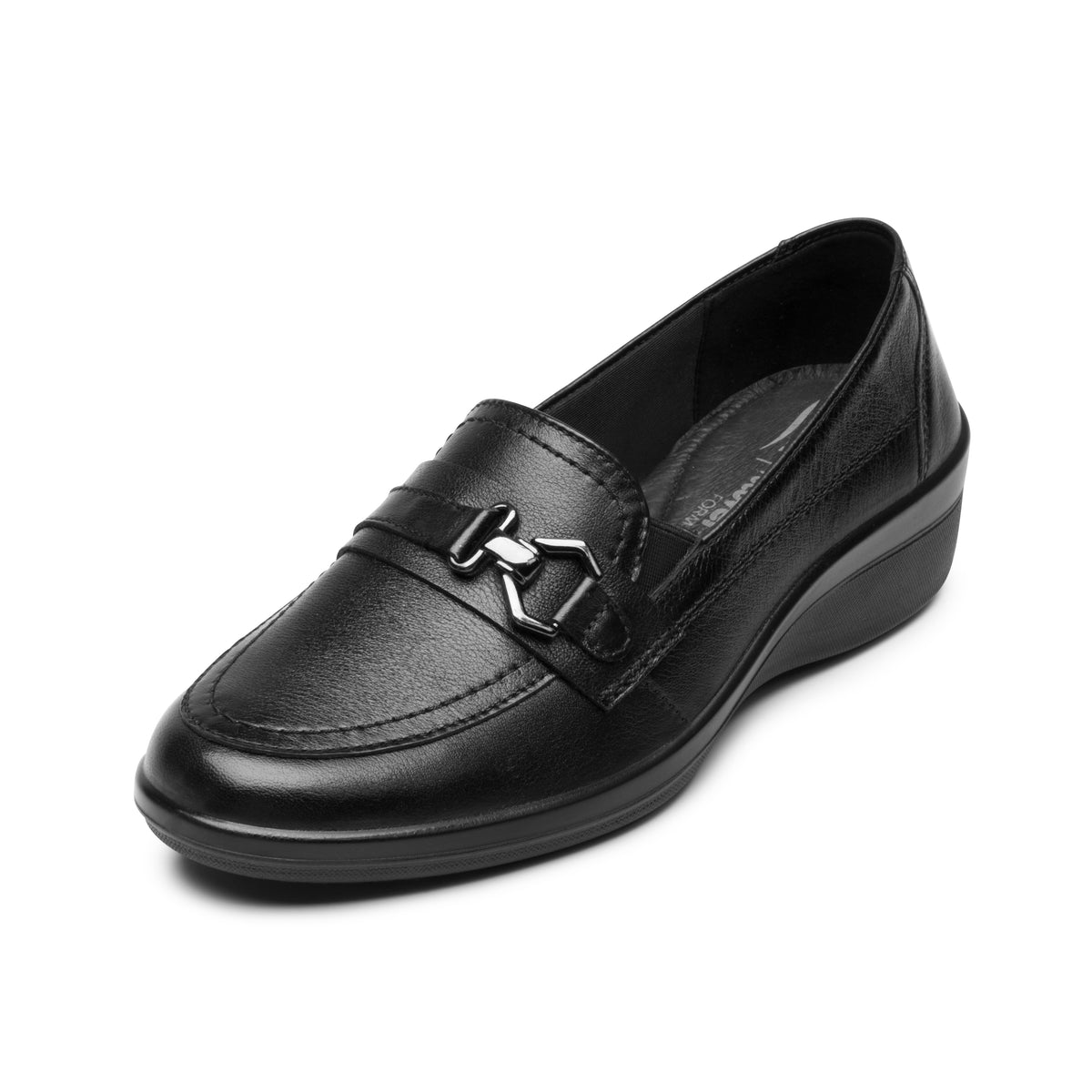 Zapato Flexi Para Mujer Negro Confort Mocasín 09175