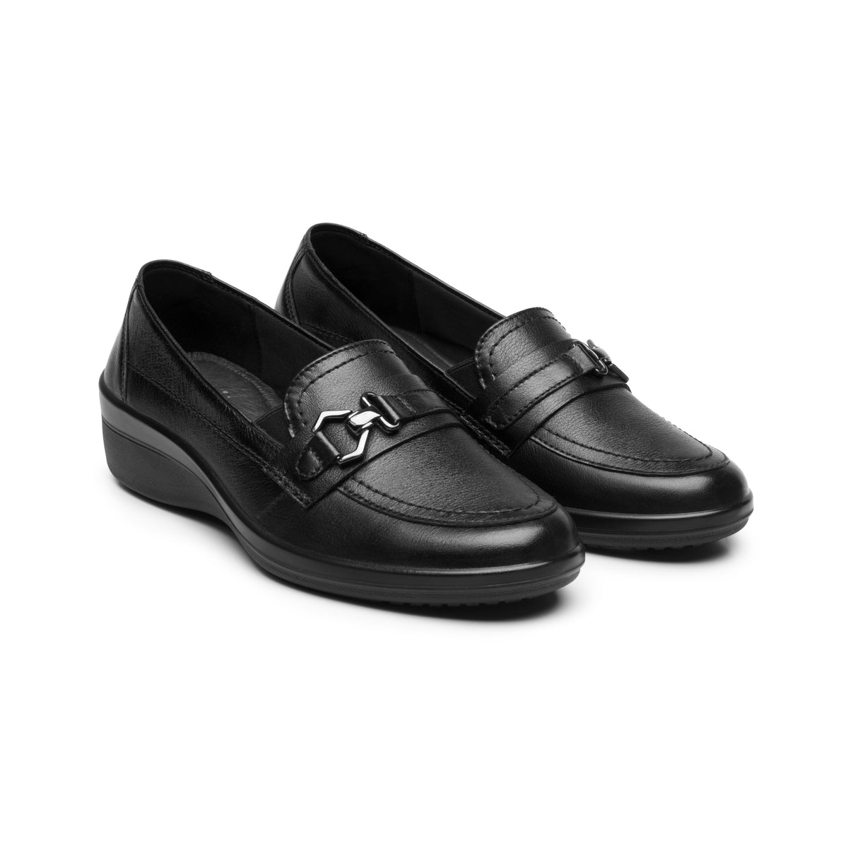 Zapato Flexi Para Mujer Negro Confort Mocasín 09175