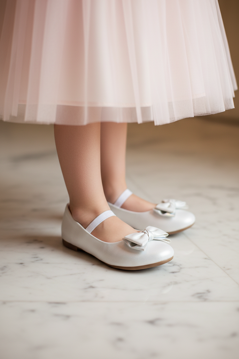 Zapato Happy Shoes Para Niña Balerina Moño 09057