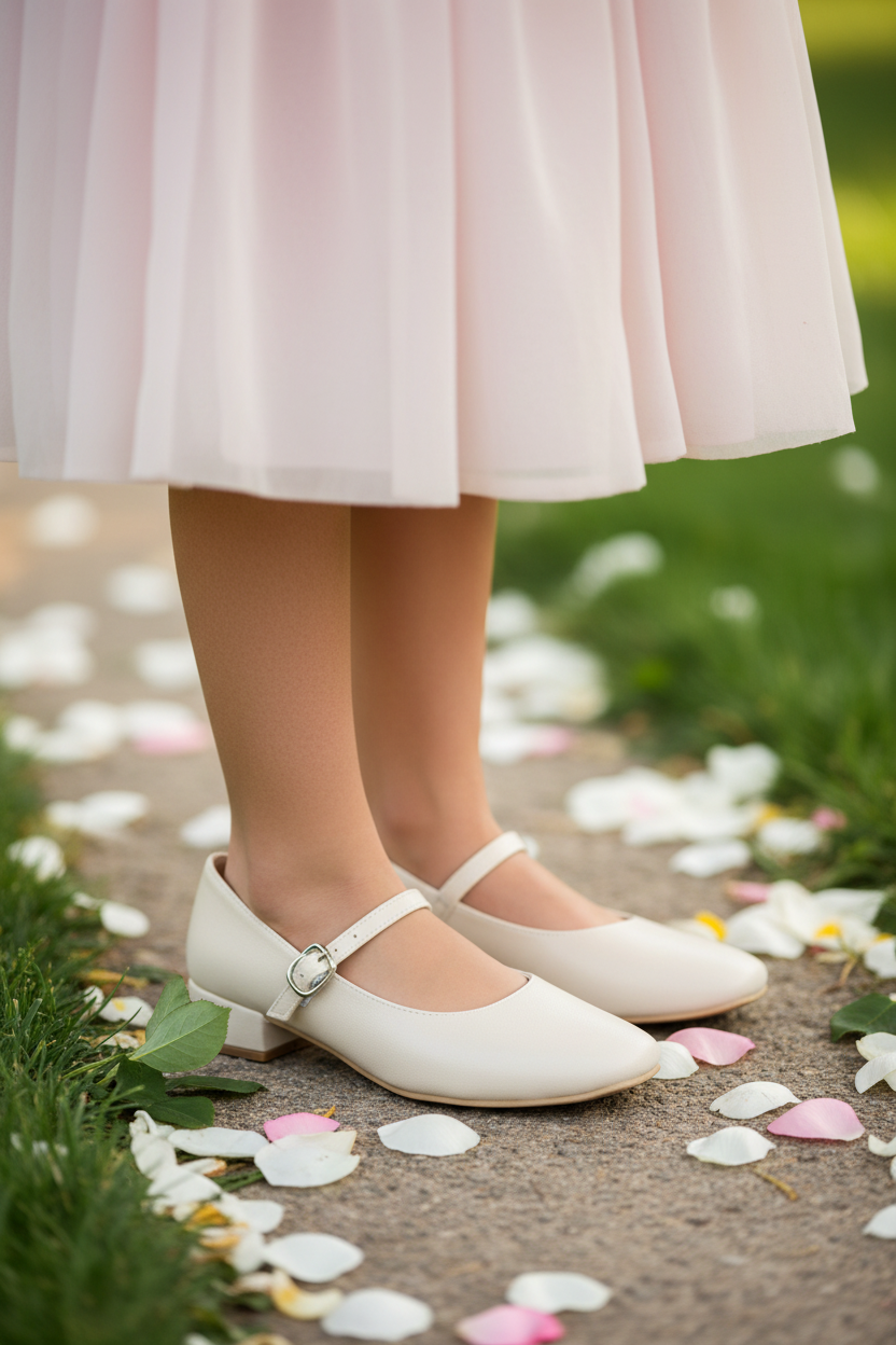Zapato Mary Jane de Tacón Bajo  Para Niña Caramel 08976