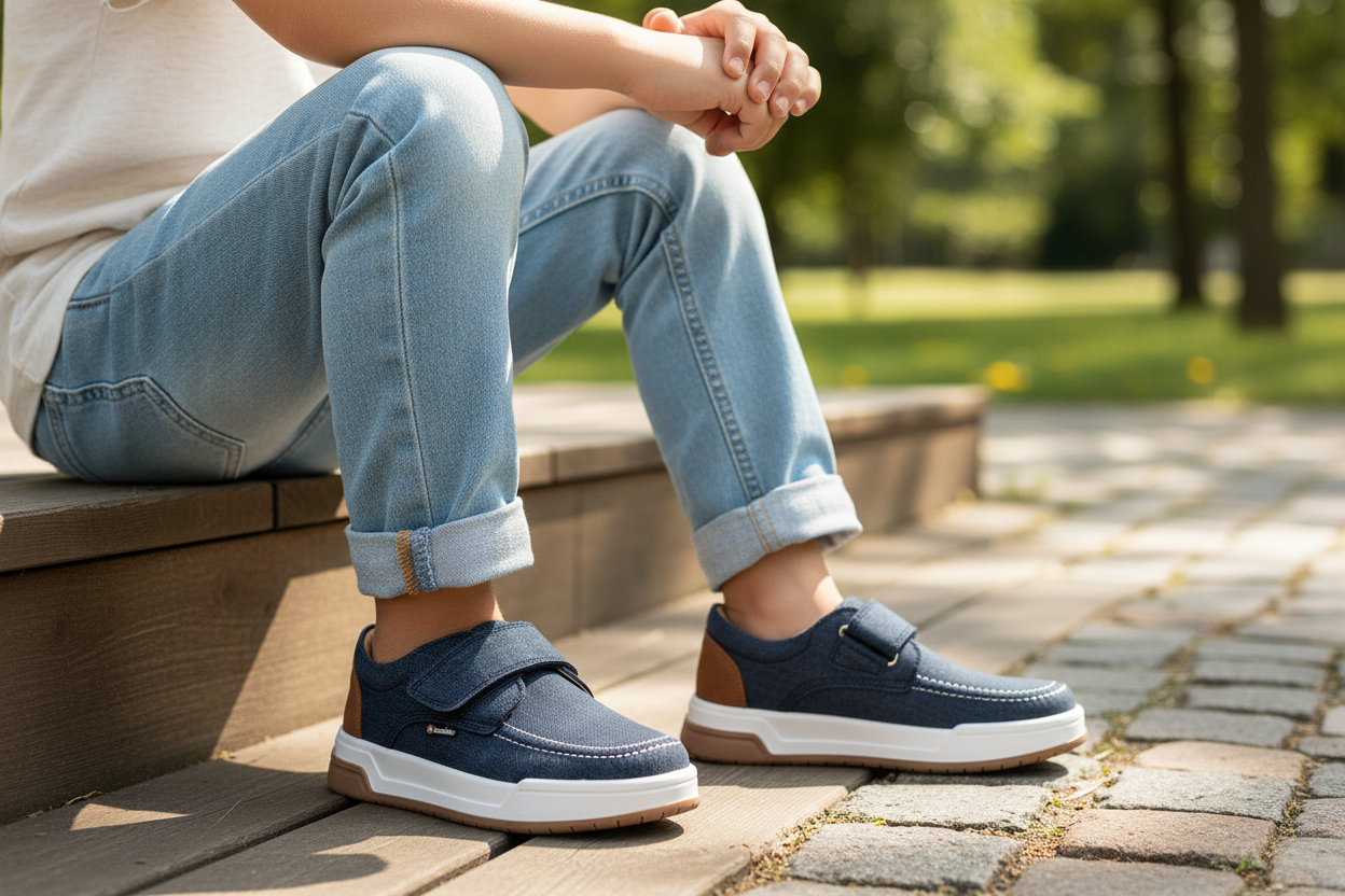 Zapato Mocasín Denim Para Niño Bambino 08507