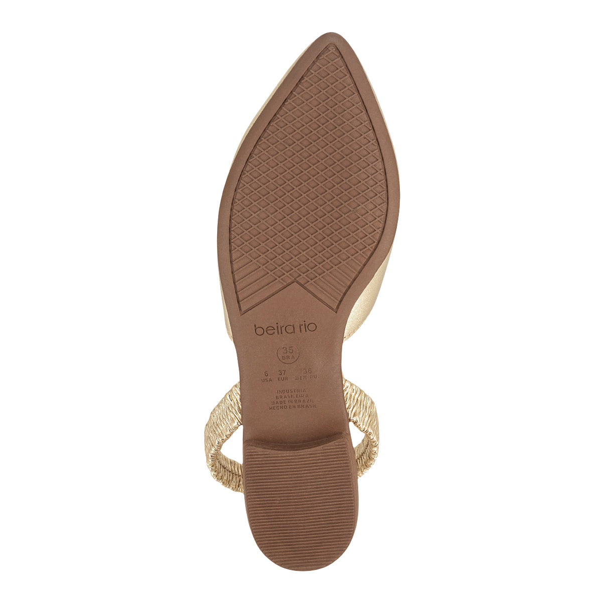 Zapato Mule Metalizado Para Mujer Beira Rio 08129