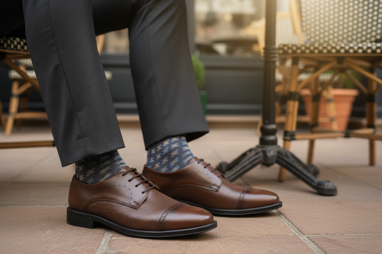 Zapato Oxford Cap Toe Para Hombre Happy Shoes 08303