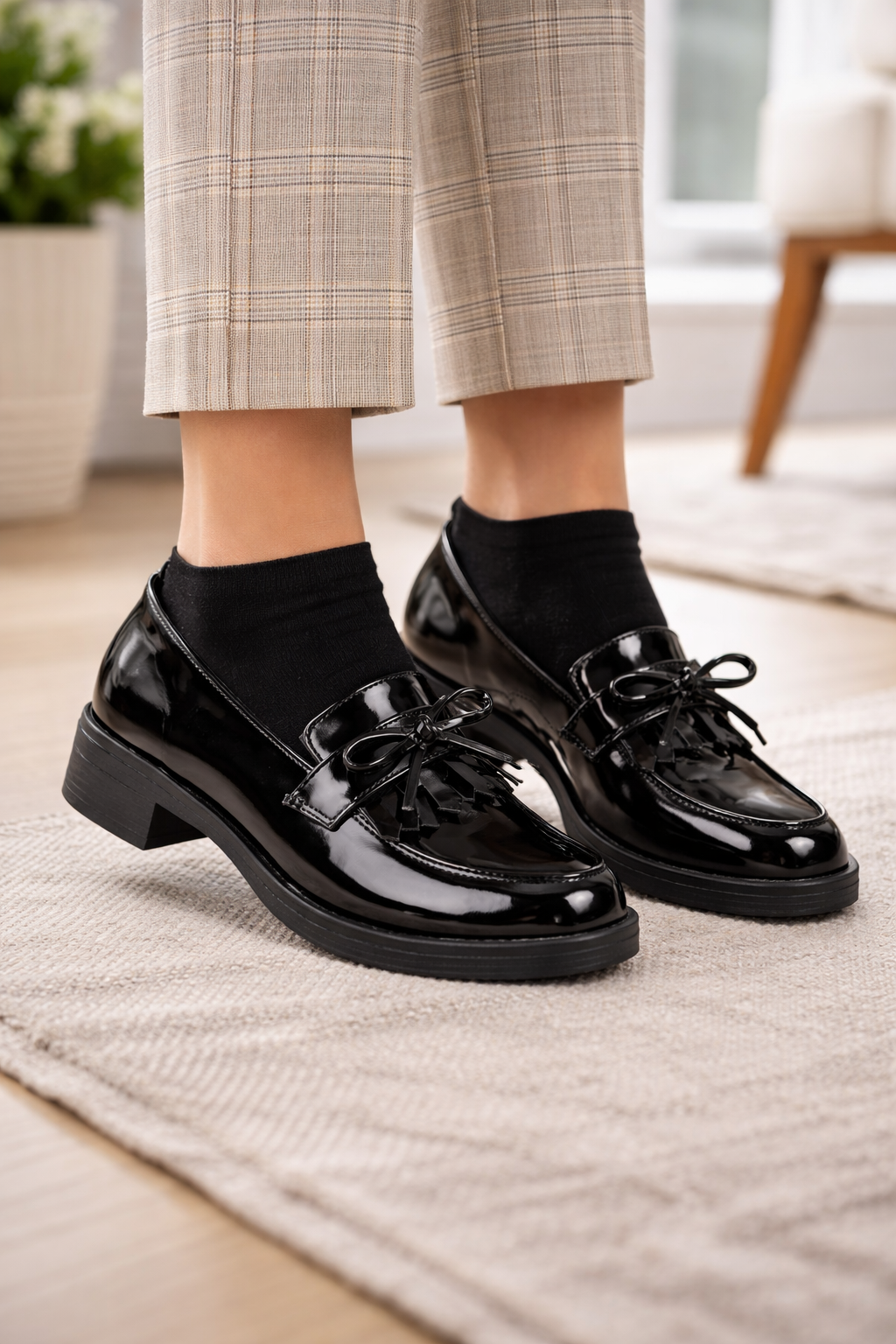 Zapato Charol Moño Para Mujer Penny Lane 05764