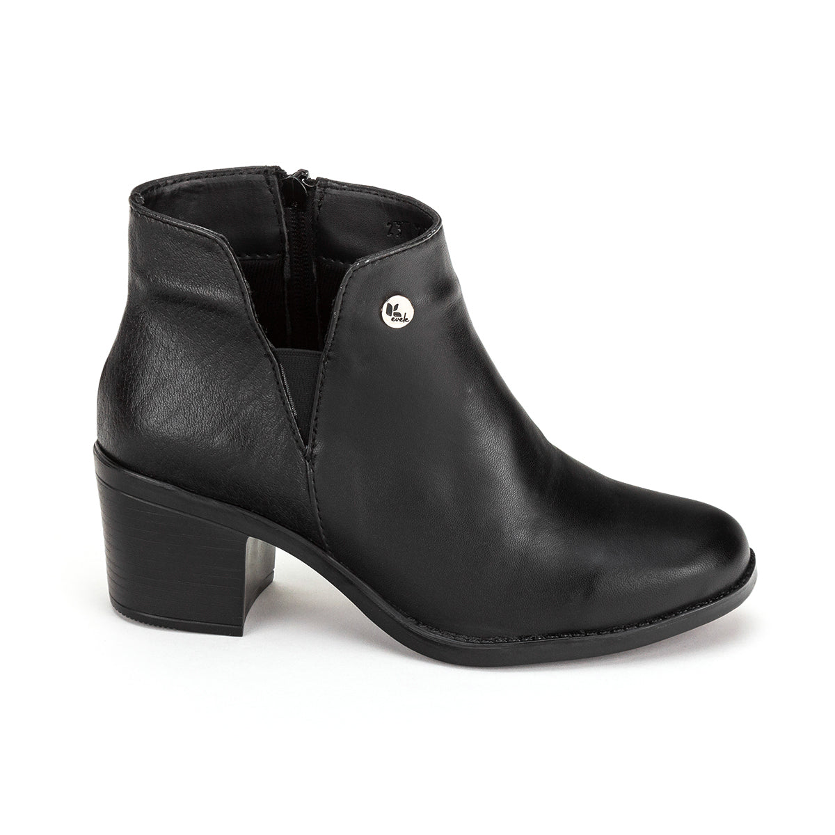 Botín Casual de Piel con Tacón Para Mujer Kevek 03867