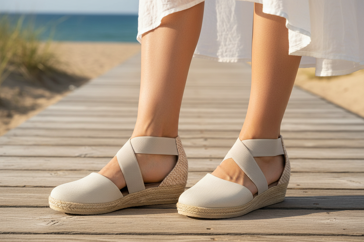 Alpargata Casual Cuña Tiras Para Mujer Silvia Cordero 06545