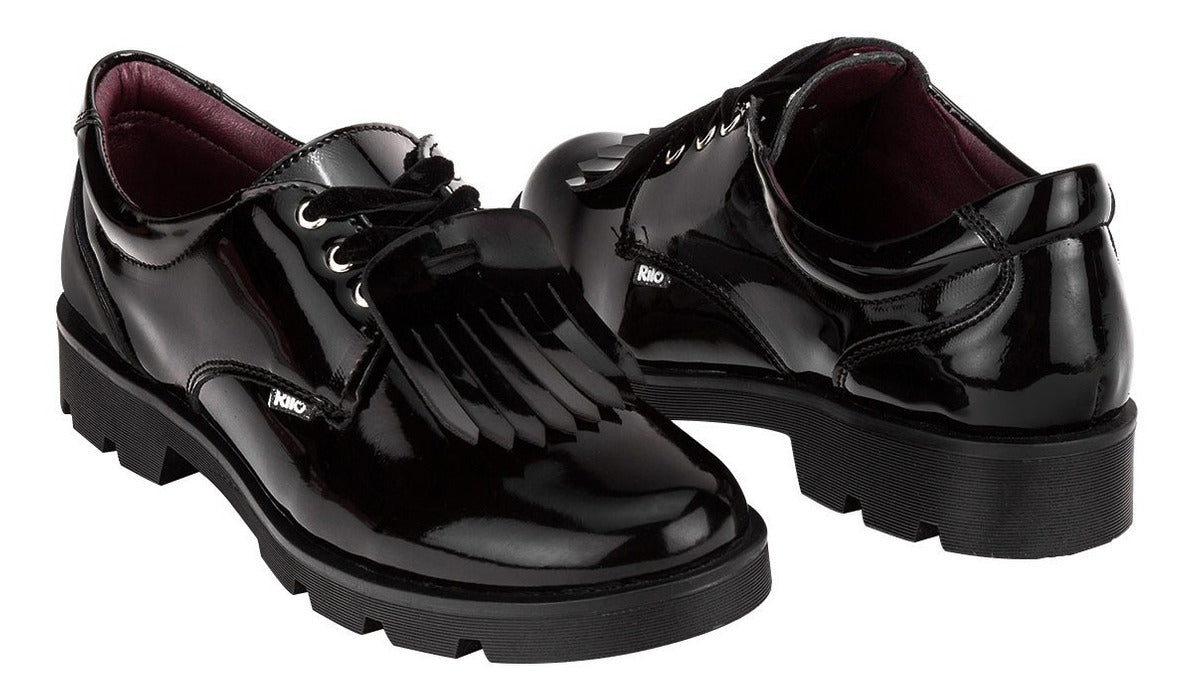 Zapato Escolar Casual Vestir Niña Juvenil Moda Charol Rilo 01068-01069 - Tres Reyes Zapaterías - México