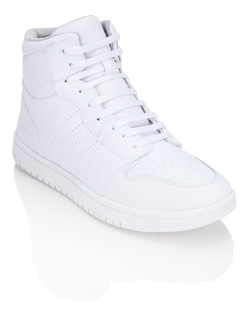 Tenis Bota Botín Botita Escolar Unisex Blanco Apt 02039