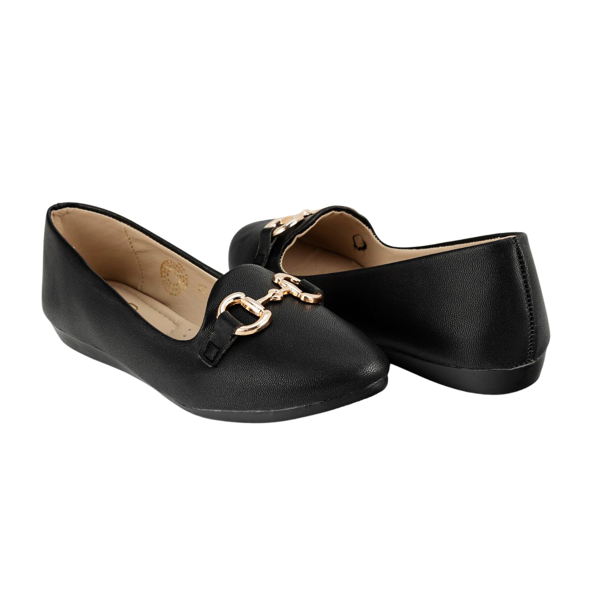 Zapato Casual Hebilla Negro Dama Stampa 05449