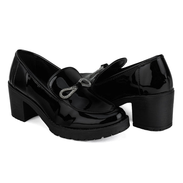 Zapato Tacón Charol Moño Fusión 04849