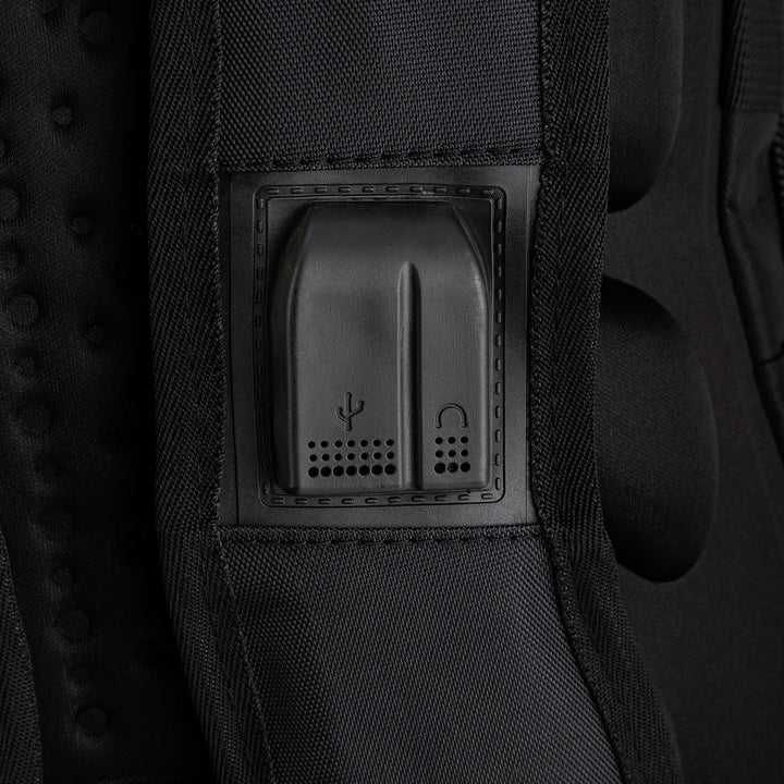 Mochila escolar color negro con gris