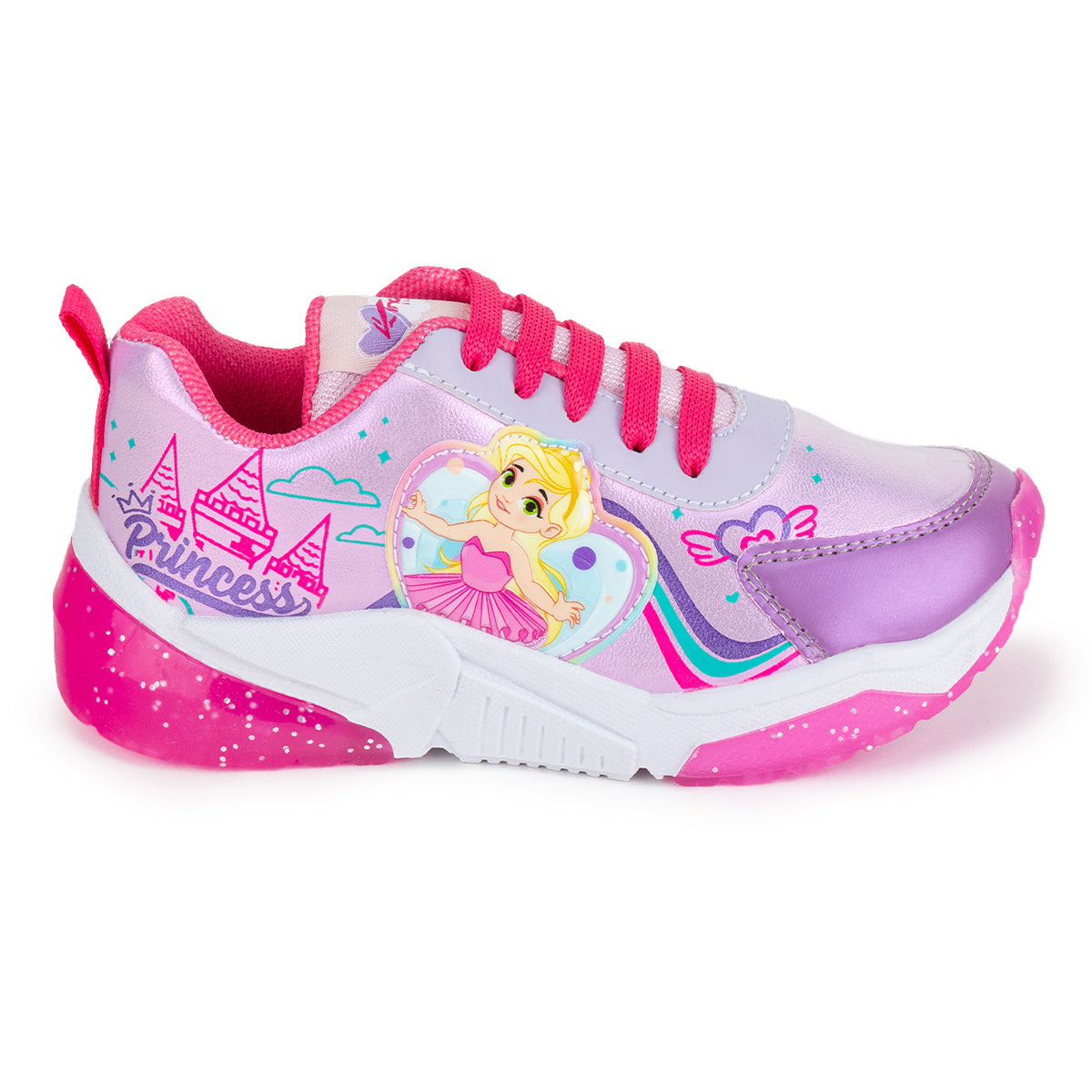 Tenis Moda Niña Princesa Luces Led Kings Lu 03525