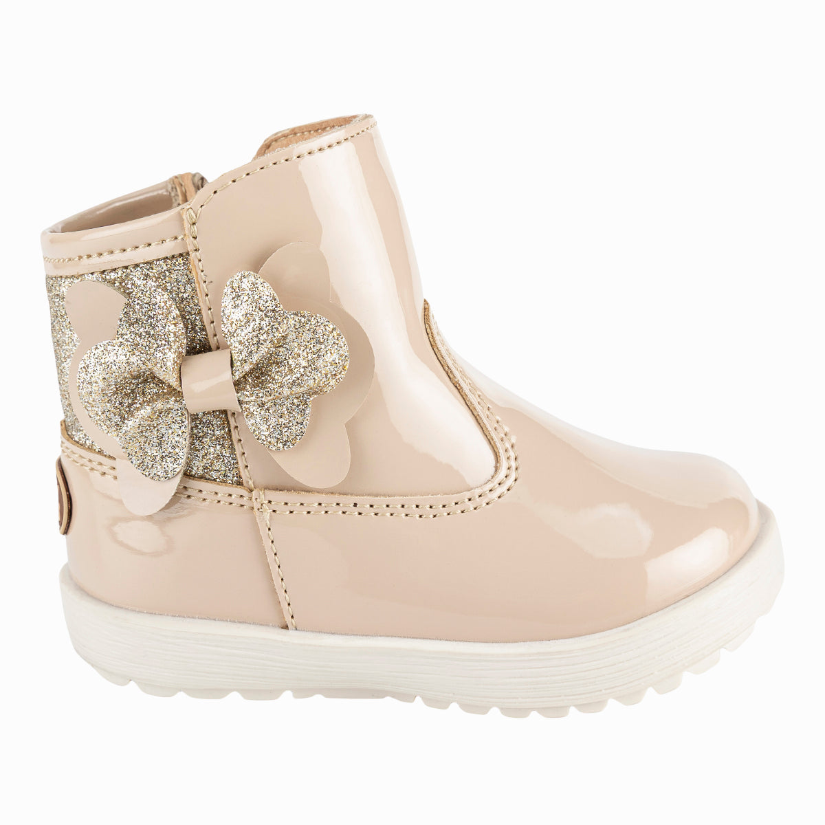 Bota para bebé en color natural de la marca Happy Shoes