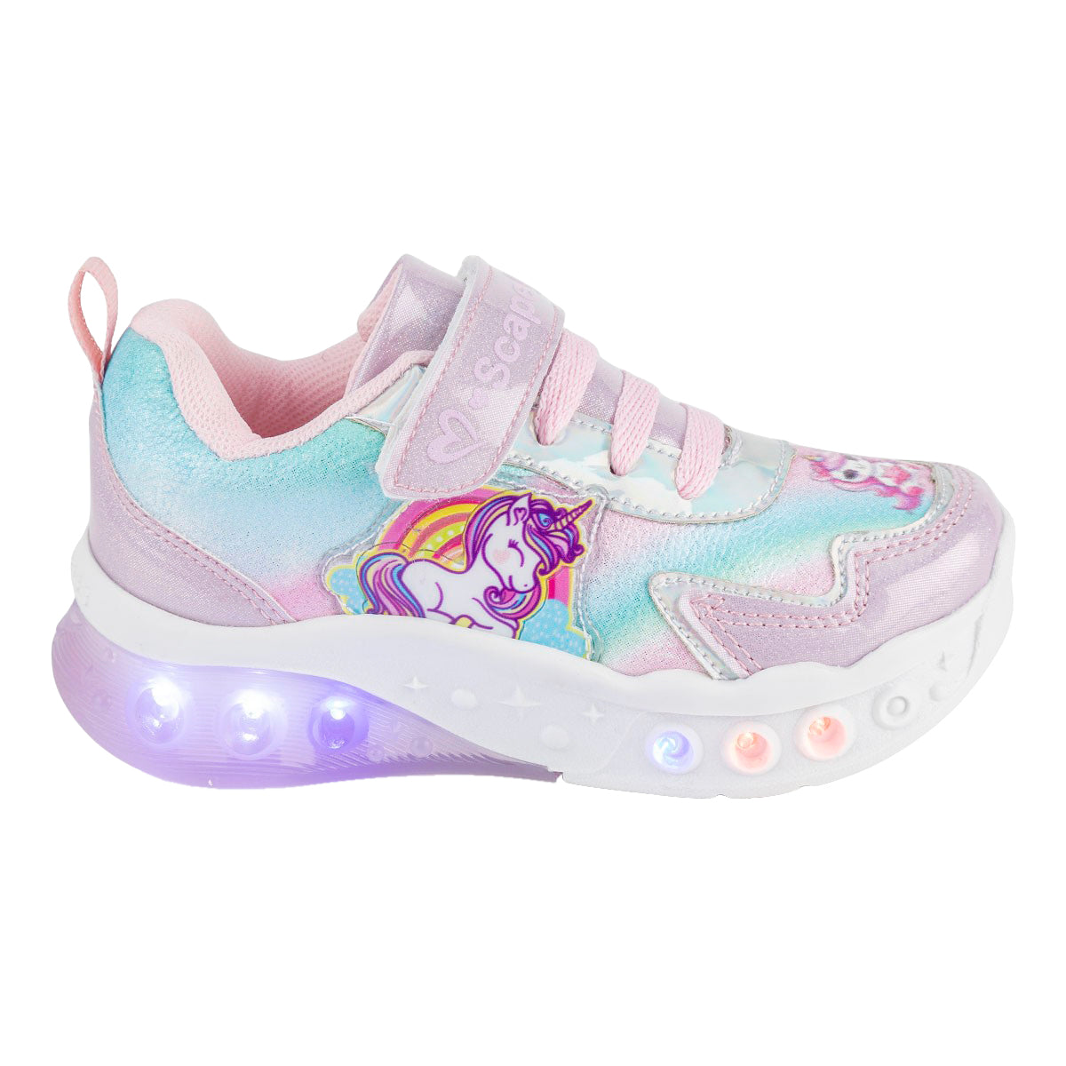 Tenis Casual Unicornio Luz Led Niña Scape 06293 Scape Tenis Scape Calzado con Estilo en México