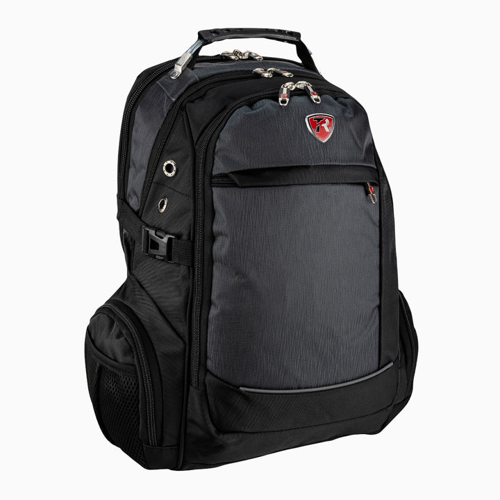 Mochila escolar color Negro con Gris