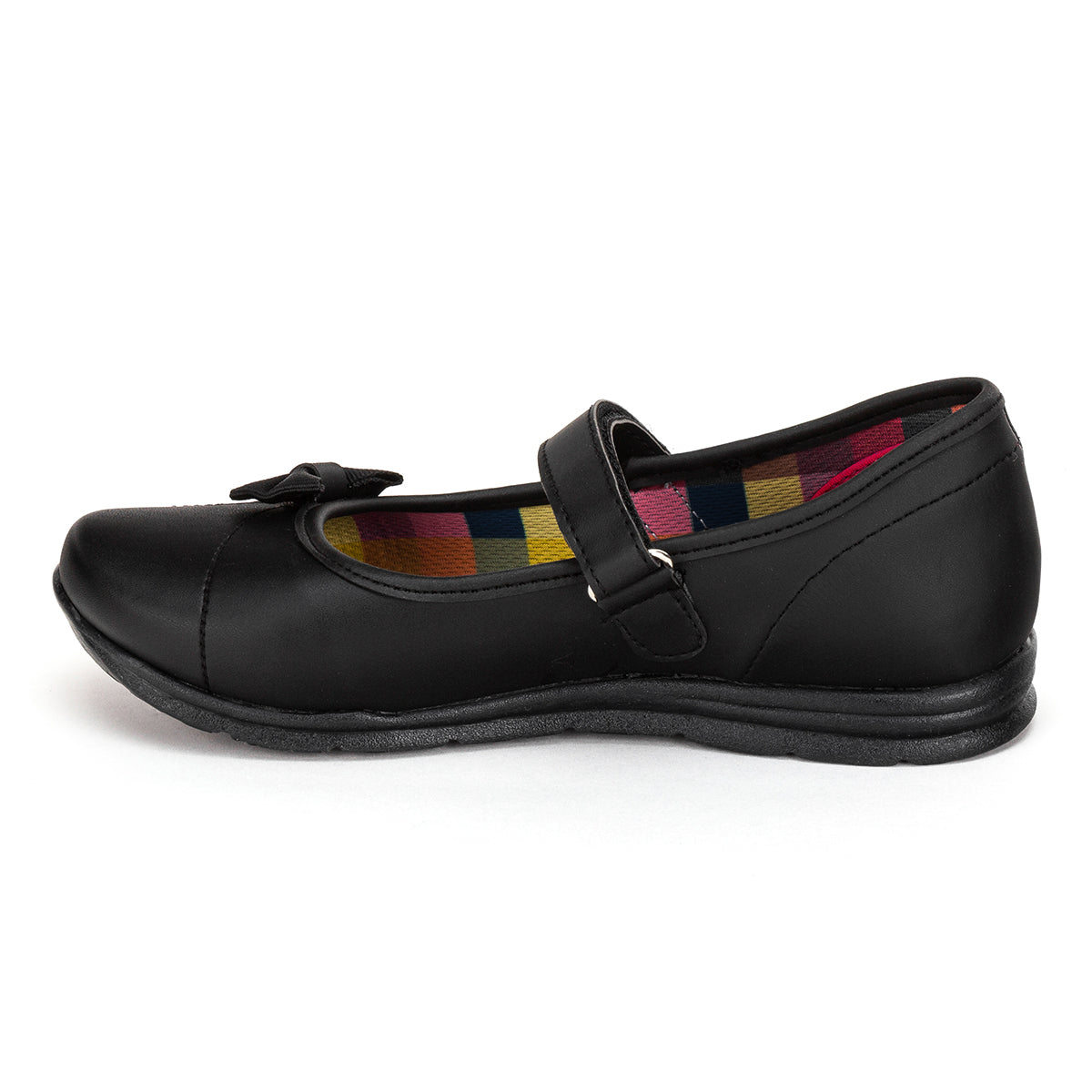 Zapato Escolar Moño Negro Velcro Joven Nick&wick 03006