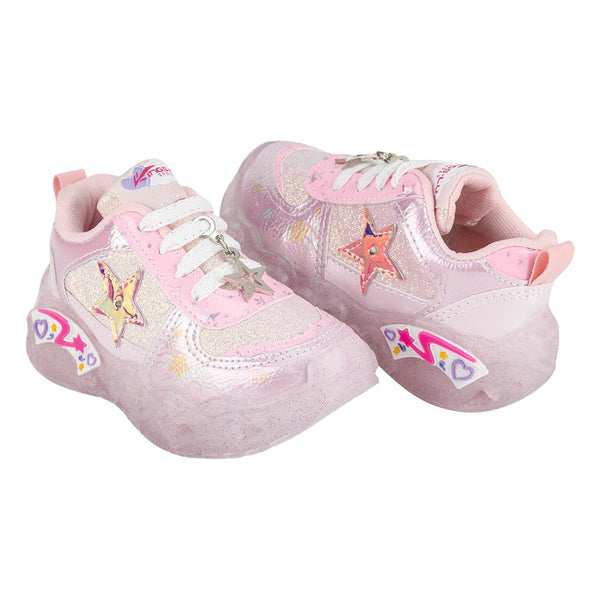 Tenis Moda Estrella Luces Led Niña Kings Lu 05532