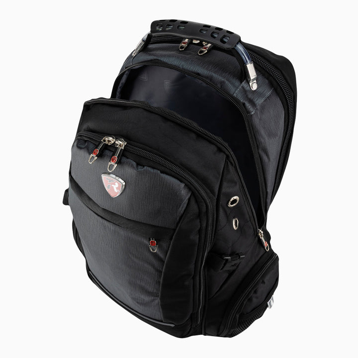 Mochila escolar color Negro con Gris