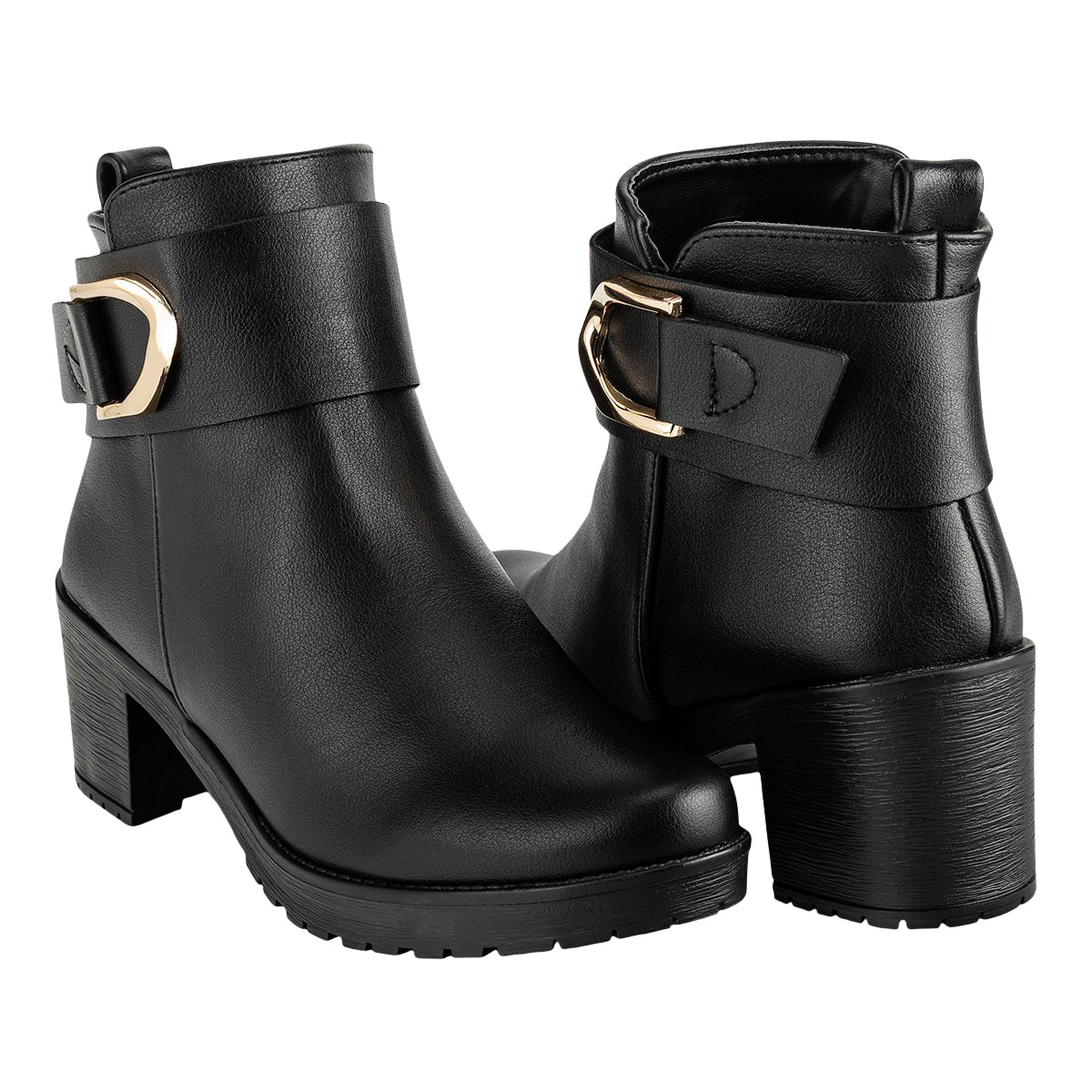 Botín Casual Con Hebilla Para Mujer Fusión 07964