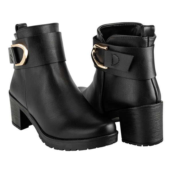 Botín Casual Con Hebilla Dama Fusión 07964