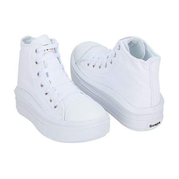 Tenis Blanco Urbano Casual Niña Scape 03536-38
