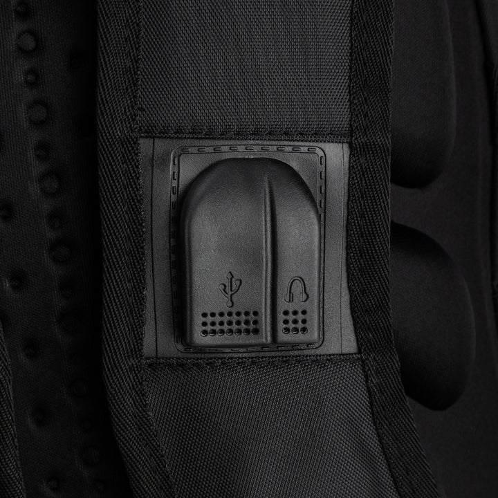 Mochila escolar color Negro con Gris