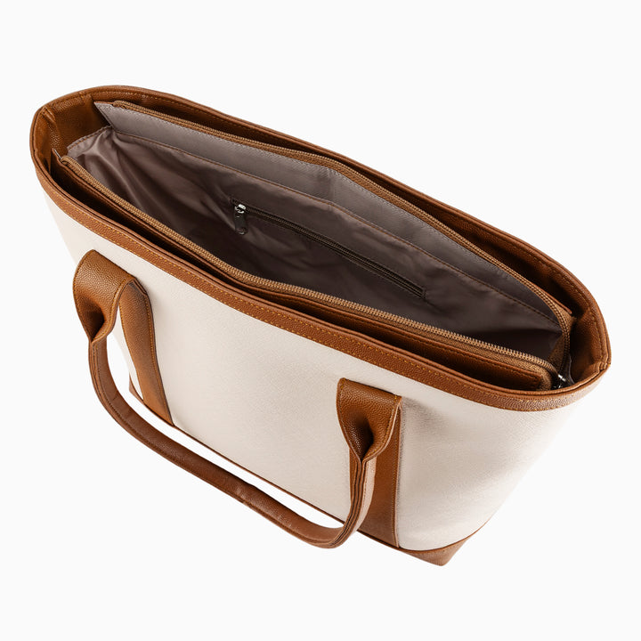 Bolso en color Beige-Camel de la marca Roger