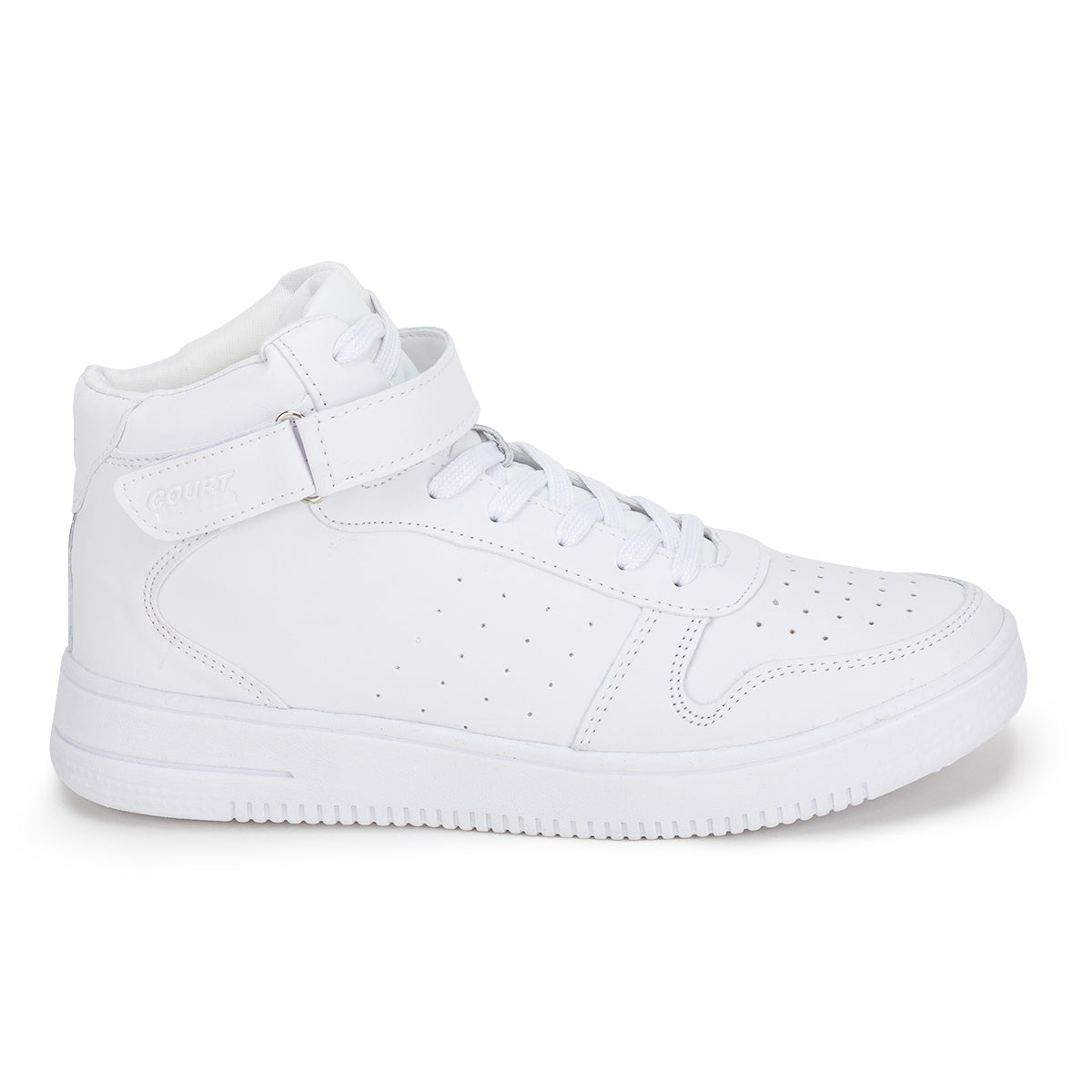 Tenis Blancos Escolar Bota Casual Moda Joven Court 00772 - Tres Reyes Zapaterías - México